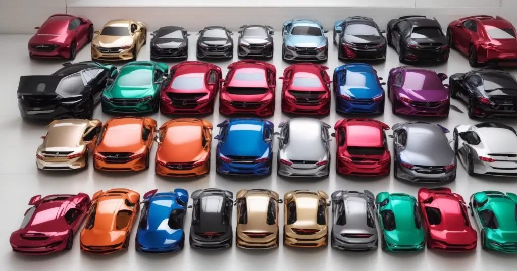 Vehicle Vinyl Wrap Colors Chart