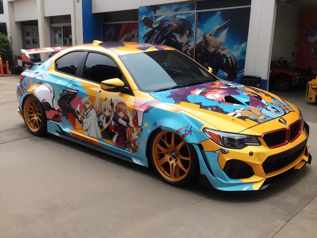 itasha car:  vinyl wrapped itasha car